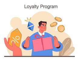 Loyalty program. Commercial program for client retention. PR campaign vector