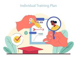 Individual Training Plan concept. Tailored skill development vector