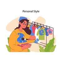 Personal style concept. Flat vector illustration