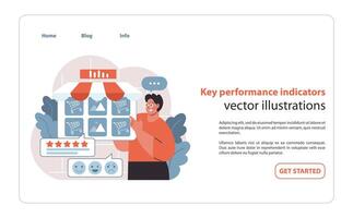 Key Performance Indicators in Retail. Detailed monitoring of customer vector