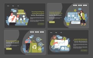 Sustainable investment toolkit. vector