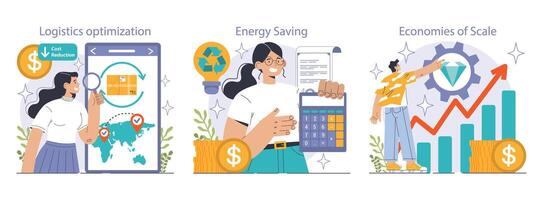 Reducing the cost of production set. Automatization and effective optimization vector