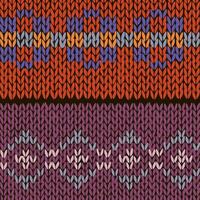 Fair isle style hand made knitted seamless pattern. Vector illustration