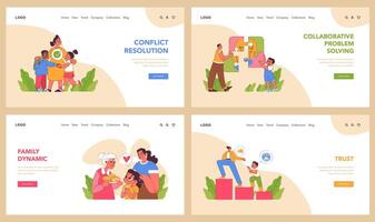 Conflict Resolution set. Flat vector illustration