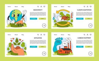 clima cambio web bandera o aterrizaje página colocar. planeta temperatura vector