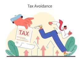 Tax avoidance. Financial efficiency, budgeting and economy idea. vector