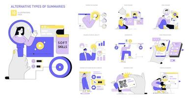 allí son muchos diferente tipos de íconos en esta conjunto vector