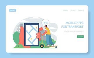 Mobile Apps for Transport concept. vector