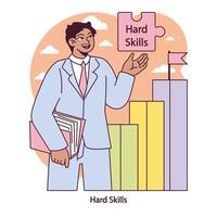 Hard Skills showcase. Vector illustration.