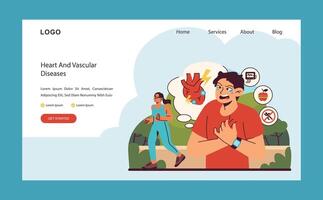 Cardiovascular Health Alert. Flat vector illustration.