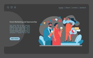 Event Marketing and Sponsorship concept. Enhancing brand presence vector