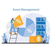 Operational processes and technologies concept. Flat vector illustration.