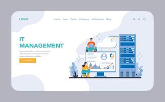 Operational processes and technologies concept. Flat vector illustration.