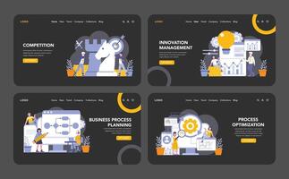 Sustainability and operational processes concept. Flat vector illustration.