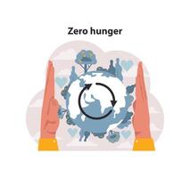 Zero hunger. SDG or sustainable development goals. Global target for better vector