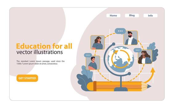 educación para todo. global y asequible educación. abierto colegio vector