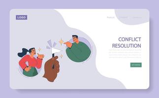 Conflict Resolution concept. vector