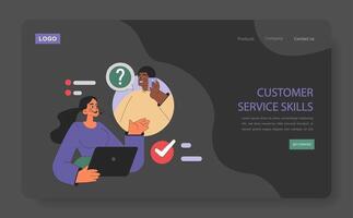 Customer Service Skills. vector