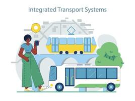 integrado transporte sistemas concepto. vector