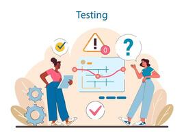 pruebas etapa en eso proyecto gestión. Destacar el crítico evaluación de software funcionalidad vector