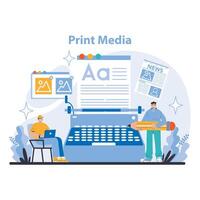 Mass media concept. Flat vector illustration.