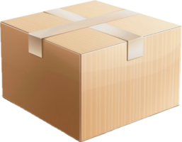 AI generated Sealed Cardboard Box png