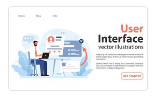 User Interface concept. Flat vector illustration