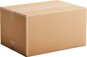 AI generated Sealed Cardboard Box png