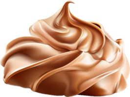 AI generated Whipped Chocolate Frosting Swirl png
