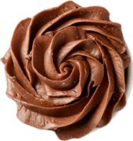 AI generated Whipped Chocolate Frosting Swirl png