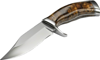 AI generated Shiny Hunting Knife with Wooden Handle png