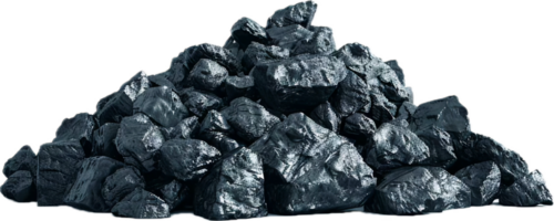 ai généré pile de charbon rochers png