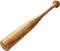 AI generated Classic Wooden Baseball Bat png