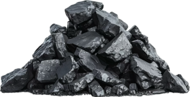 AI generated Pile of Coal Rocks png