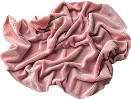 AI generated Textured Pink Towel Crumpled png