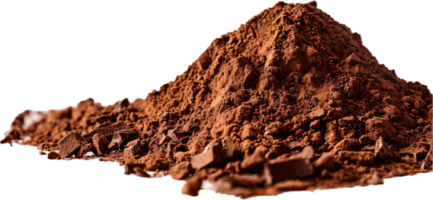 AI generated Cocoa Powder and Chocolate Pieces png