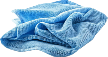 ai généré bleu texturé microfibre tissu empiler png