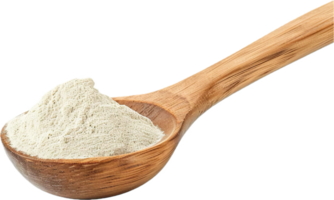 AI generated Wooden Spoon Full of White Powder png