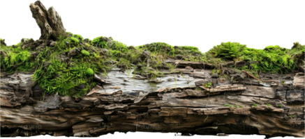 AI generated Moss Covered Log in Natural Setting with AI generated. png