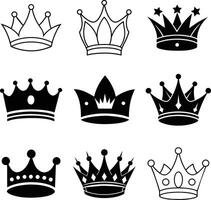 crowns vector illustration