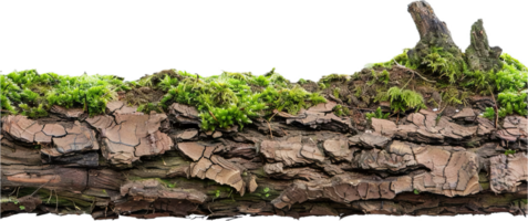 AI generated Moss Covered Log in Natural Setting with AI generated. png