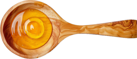 AI generated Honey Dripping from Wooden Spoon png