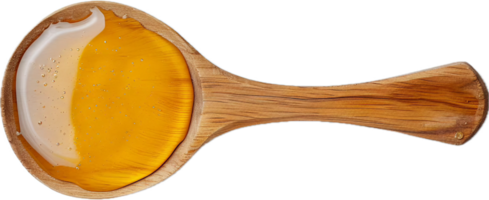 AI generated Honey Dripping from Wooden Spoon png