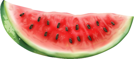 AI generated Artistic Watermelon Slice Illustration png