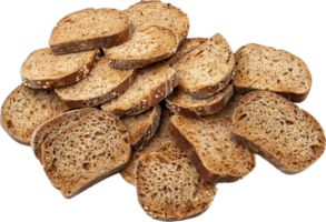 ai gegenereerd stack van gesneden ambachtelijk brood PNG