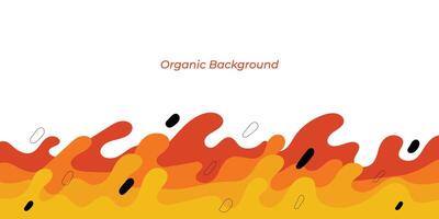 Dynamic Fluid Shapes Composition on Modern Abstract Background. Hand-Drawn Organic Doodle Elements in Red Color. Vector Illustration for Banners, Covers, and Posters