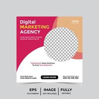 Advance digital marketing poster design 2024 vector