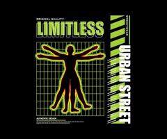 limitless typography vector design for t shirt graphic, fashion prints, stickers, cards, flyer, posters and other creative uses