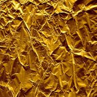 Crinkled Gold Paper Texture photo