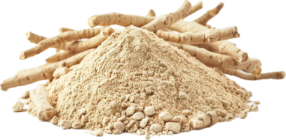 AI generated Pile of Ashwagandha Powder with Roots png